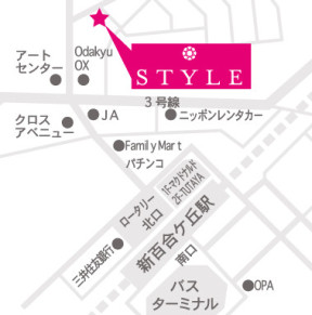 STYLE　新百合ヶ丘への地図