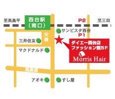 Morris Hair@_CG[Xւ̒n}