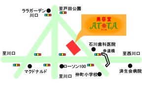 美容室　ATTA　西川口店への地図