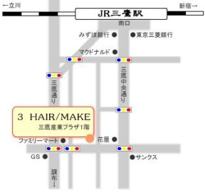 3 HAIR MAKEւ̒n}