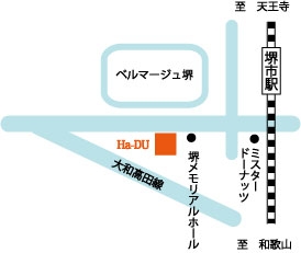 Ha-DU　sakaishiへの地図