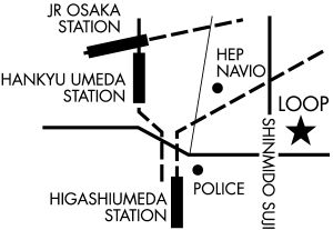 LOOP Extension 大阪梅田店への地図