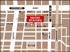 MASHU　北堀江への地図