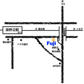 hair shop　Fujiへの地図