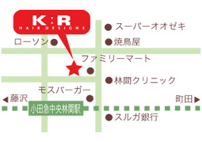 K:R　中央林間への地図