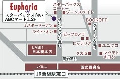 Euphoria＋n　サンシャイン通り店への地図