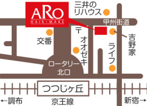 ARO　つつじヶ丘店への地図