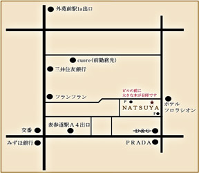 NATSUYAへの地図